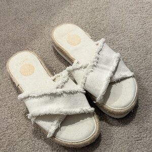 Women's Cream Espadrille Sandals